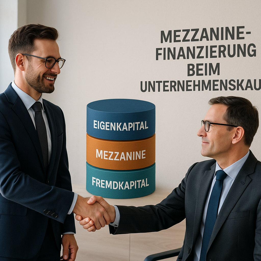 Mezzanine-Finanzierung beim Unternehmenskauf erklärt: Weniger Eigenkapital, mehr Flexibilität.