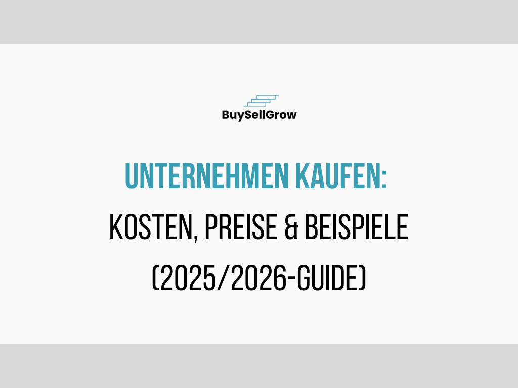 Unternehmen kaufen kosten